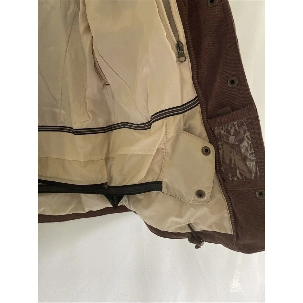Burton DRYRIDE Jacket Snowboarding Ski Coat Brown Corduroy Women's Size S - Picture 11 of 14